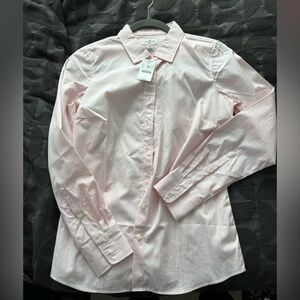 J crew pink button up haberdashery xs pink thin striped